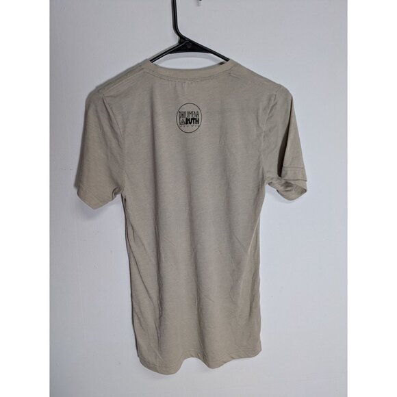 NEW Philomena & Ruth Vote Dammit Graphic Tee Beige, Size XS - Picture 8 of 9